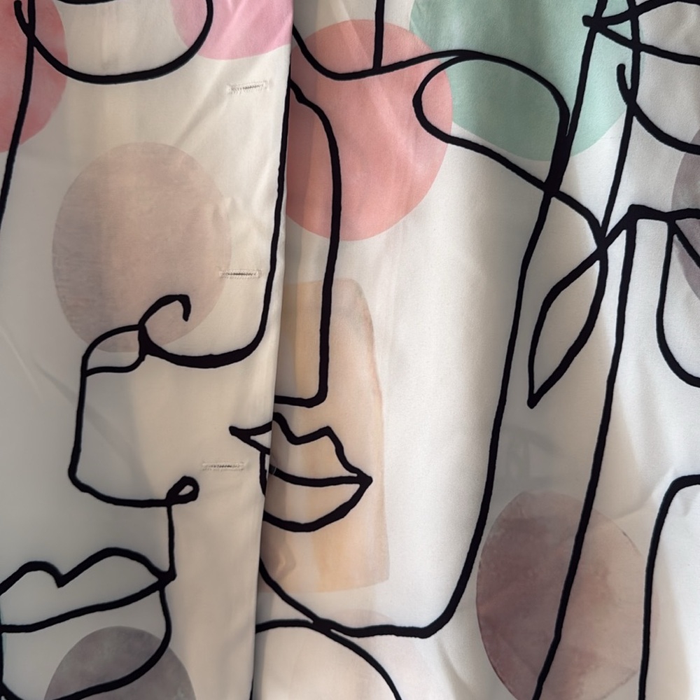 SHEIN Multicolor Abstract Button Down Shirt - Picture 3 of 3